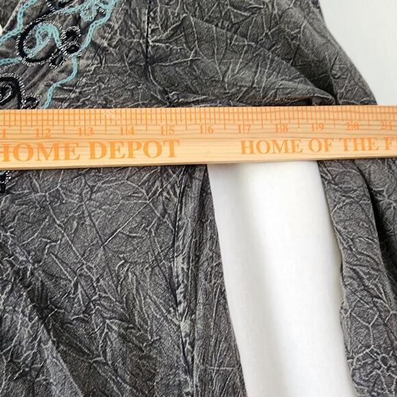Shoreline Wear Embroidered Kimono Duster Pop Over S Boho Peasant Festival NWT - Picture 9 of 11